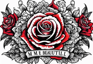 show me beautiful text box tattoo idea