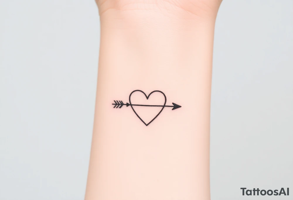 Heart arrow 3_26_1973 tattoo idea