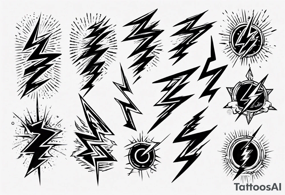lightning storm tattoo idea
