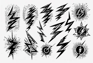 lightning storm tattoo idea