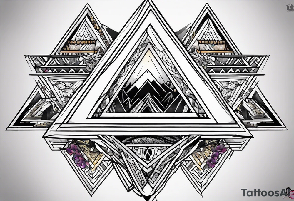 simple triangle tattoo idea