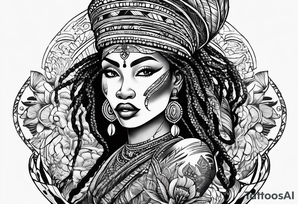 Mami wata african tattoo idea