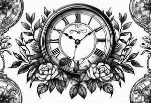 Rowan tree and 2 clocks tattoo idea