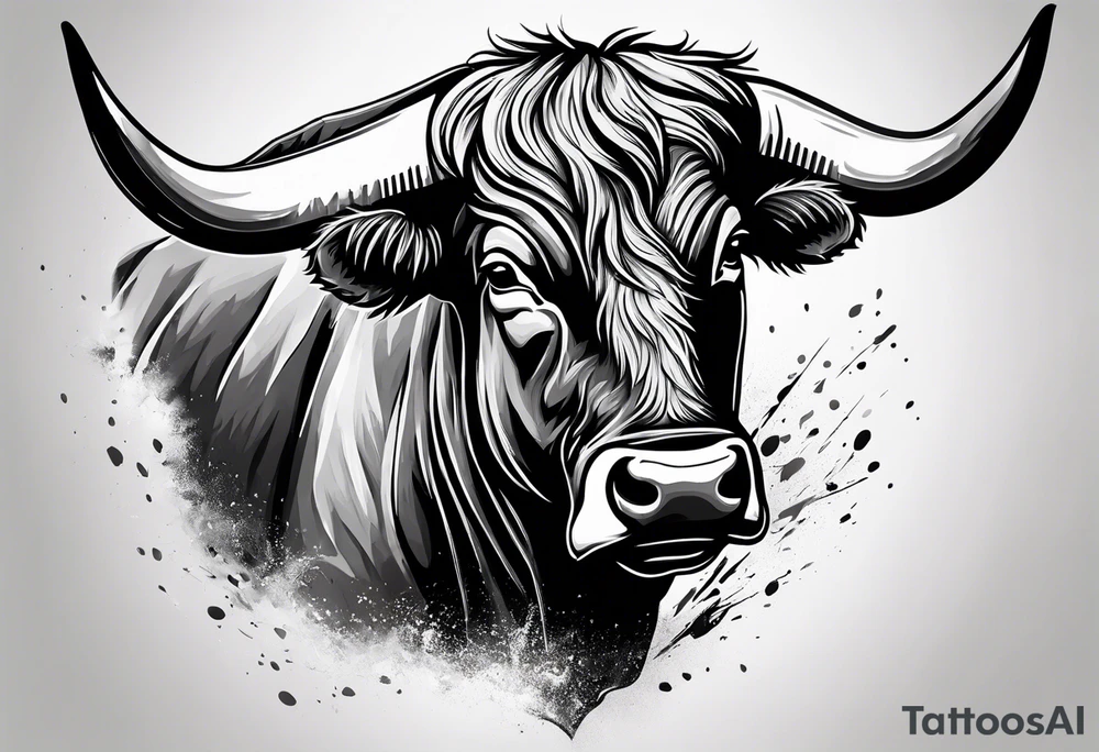 Bucking bull tattoo idea