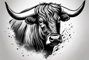 Bucking bull tattoo idea