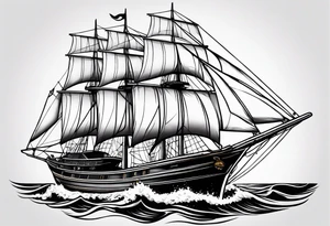 Sail boat tattoo idea
