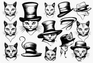cat it a hat tattoo idea