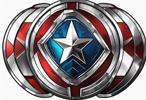 Shield from Captain America with a sword into tattoo idea