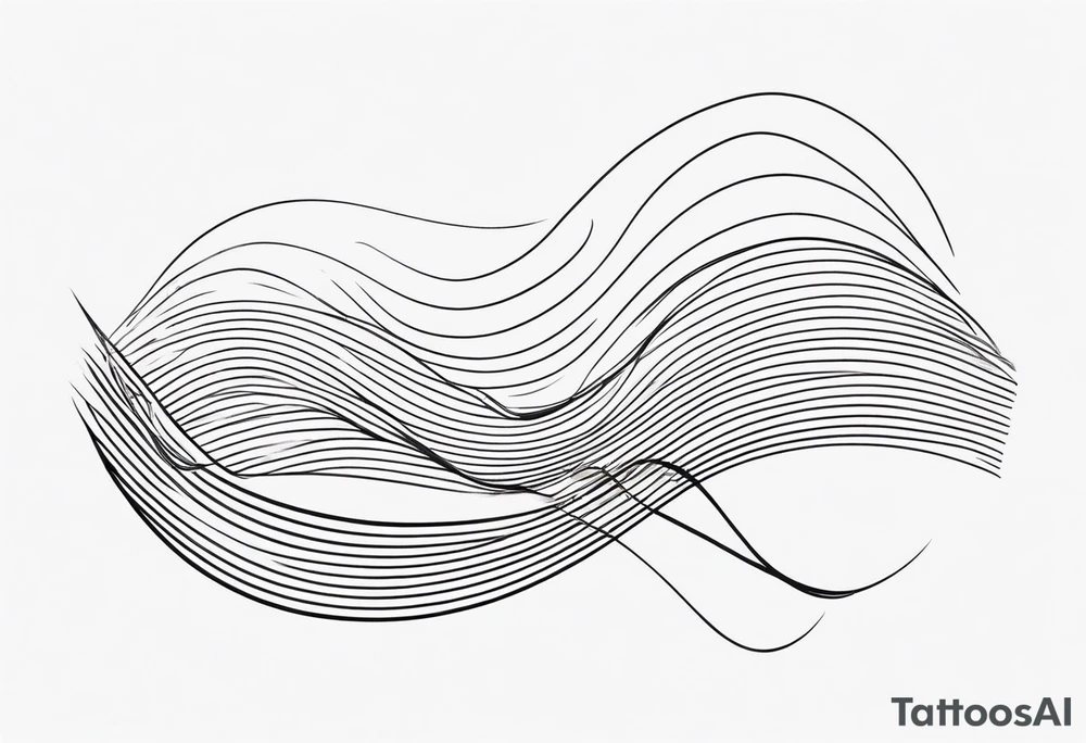 Wavy line tattoo idea