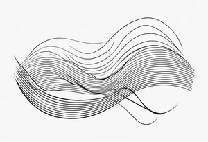 Wavy line tattoo idea
