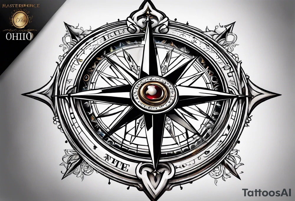 Ohio compass tattoo idea