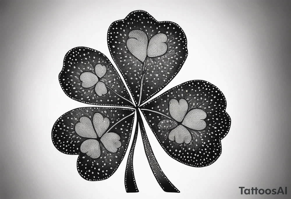 3 leaf clover with letters G T and JK in each leaf tattoo idea