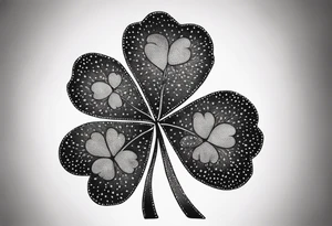3 leaf clover with letters G T and JK in each leaf tattoo idea