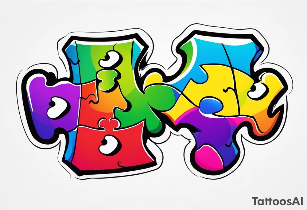 2 Puzzle pieces tattoo idea