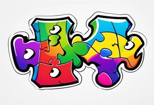 2 Puzzle pieces tattoo idea