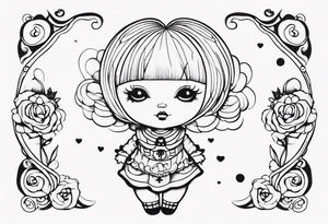 Creepy Doll tattoo idea