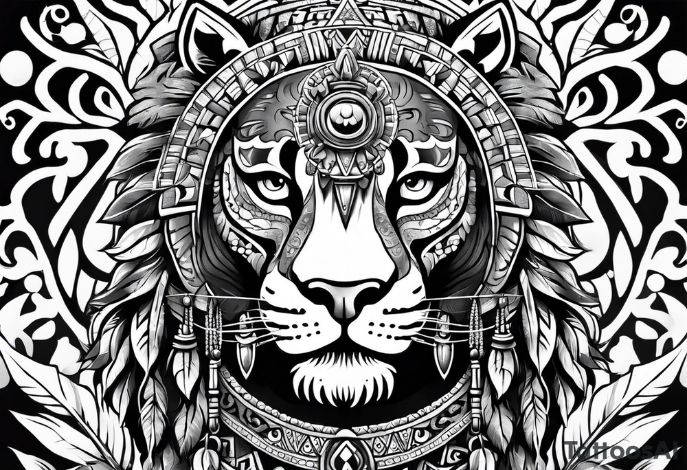 aztec jaguar shaman tattoo idea