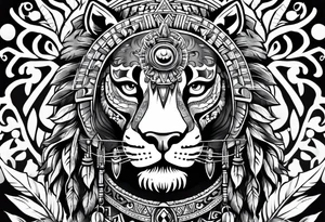 aztec jaguar shaman tattoo idea