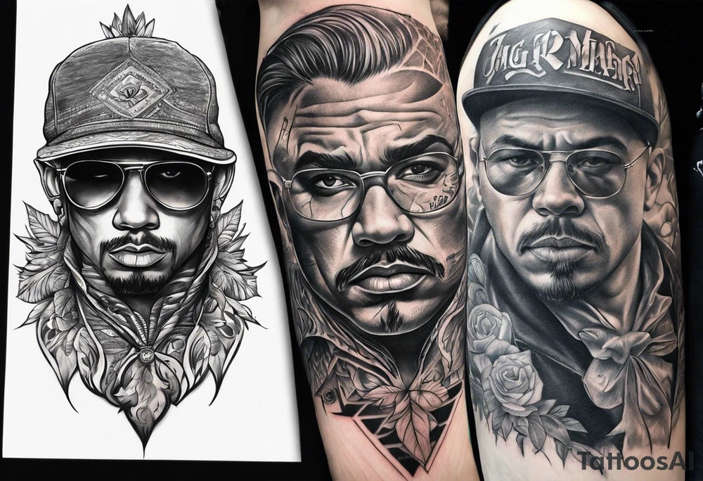 I want a tattoo to look like gangster although I am a manager tattoo idea