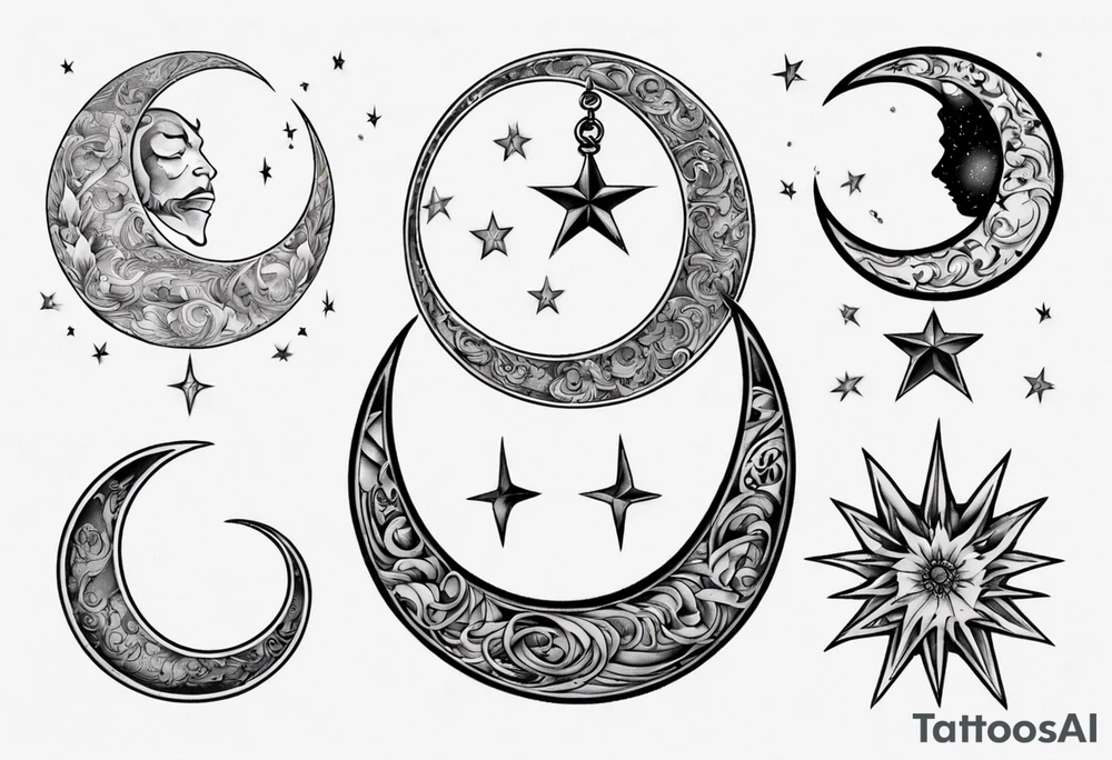 crescent moon with shading masculine tattoo tattoo idea crescent moon with shading masculine tattoo tattoo idea