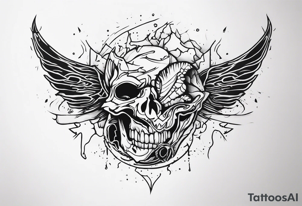 Ripped skin wound tattoo design tattoo idea