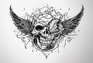 Ripped skin wound tattoo design tattoo idea