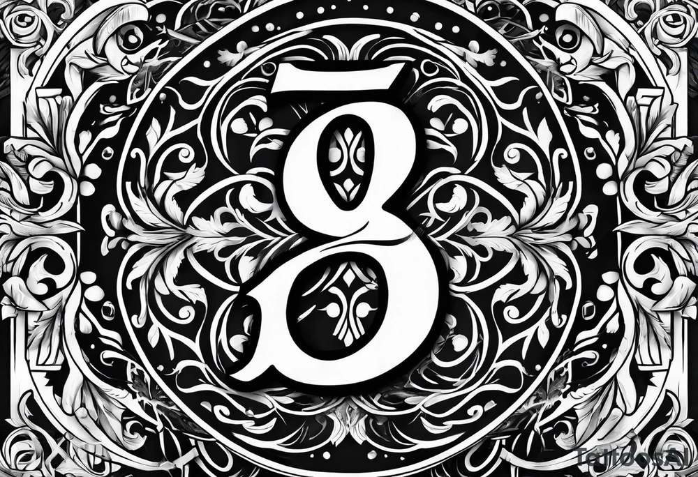 Initial monogram "eg" tattoo idea
