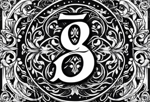 Initial monogram "eg" tattoo idea