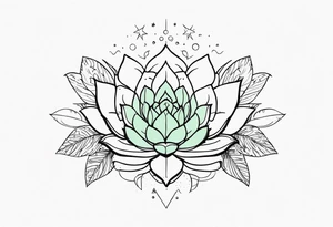 fine line with sun, stars, floral, dots, three succulents
. Sternum tattoo tattoo idea