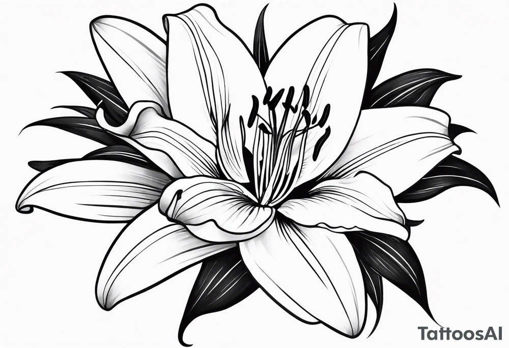 Small lily tattoo idea