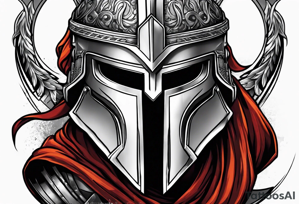 Spartan helmet tattoo idea