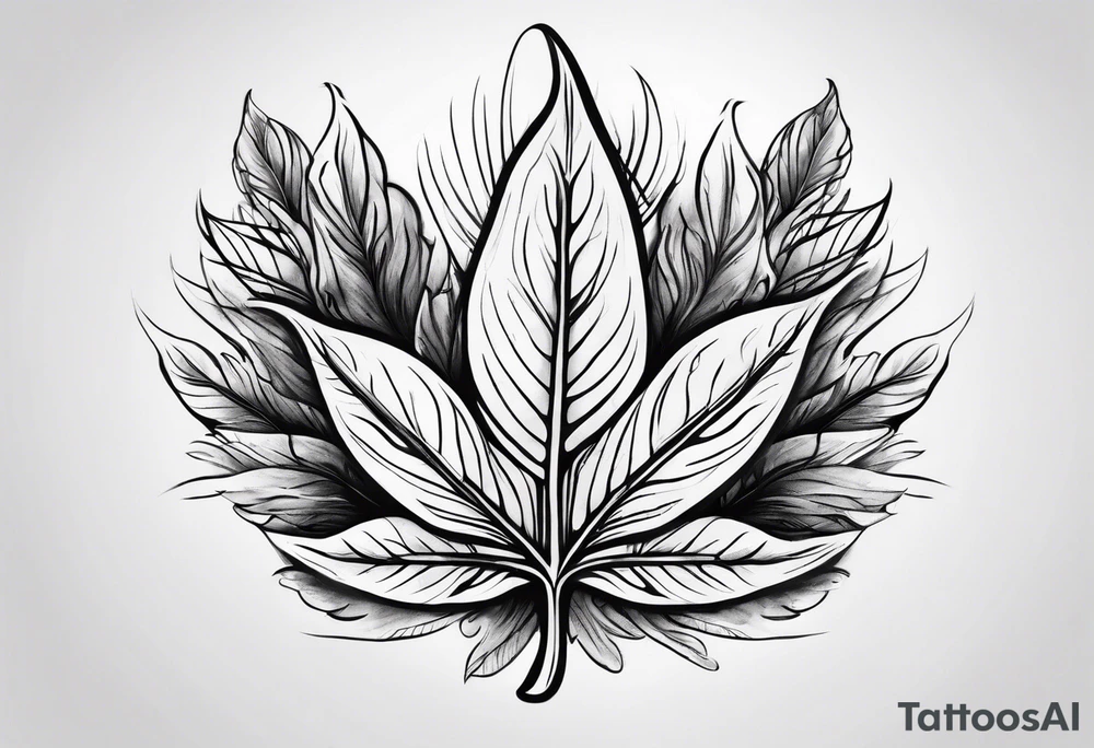 Leaf work tattoo idea