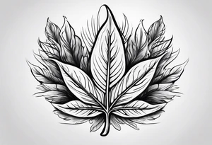 Leaf work tattoo idea
