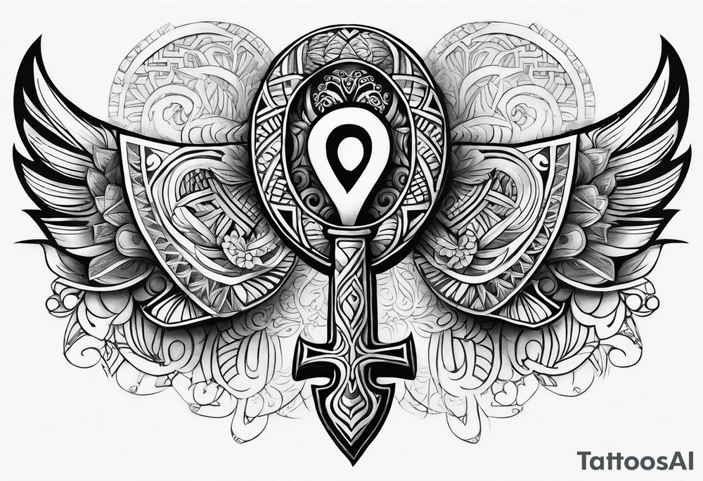 ankh, maori tattoo idea