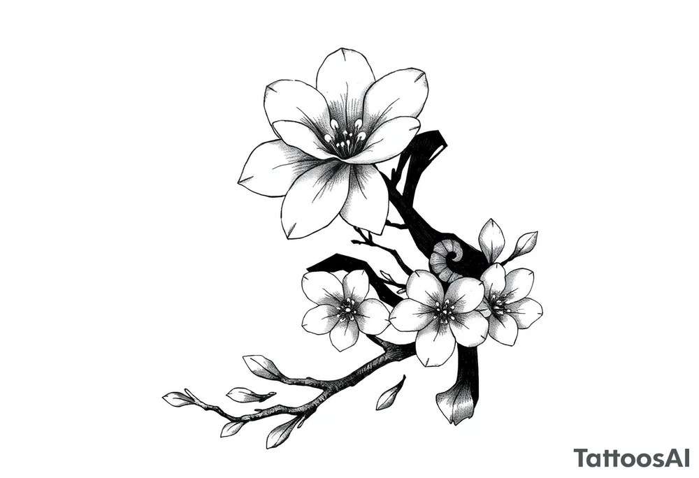 Dream,sakura,kanji font tattoo idea