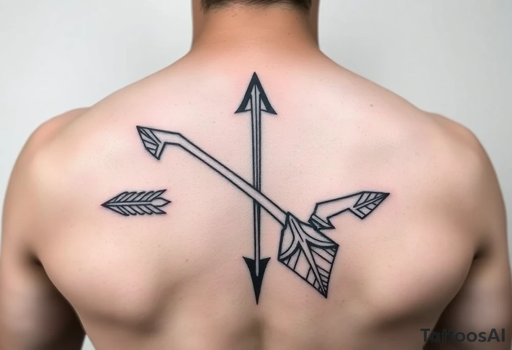 create an arrow that show down tattoo idea