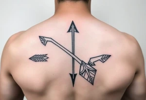 create an arrow that show down tattoo idea