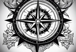 Modern Military Compass tattoo idea