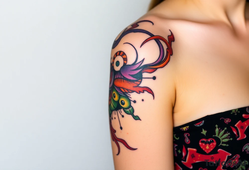 A tatuagem deve expressar força, liberdade e conexão com a multiplicidade da vida, incorporando elementos abstratos e fluidos, com linhas que sugiram movimento e transformação contínua. Evite clichês e busque um design original e significativo. tattoo idea