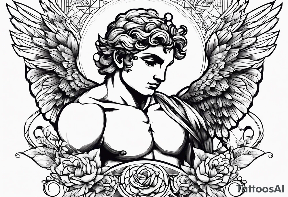 Male cupid tattoo idea