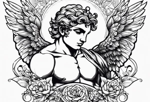 Male cupid tattoo idea