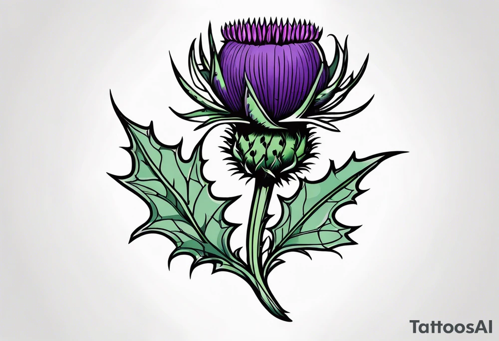 flower of Scotland thistle tattoo idea