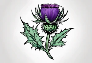 flower of Scotland thistle tattoo idea