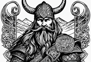 Full sleeve viking tattoo tattoo idea