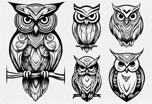 owl bird tattoo idea