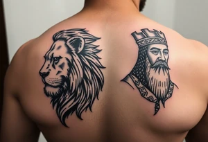 first off all can u get me a picture of imam ali and a lion on on one side and imam ali on the other side make sure u get the pictures from google tattoo idea