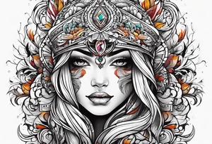 abstract on hand tattoo idea
