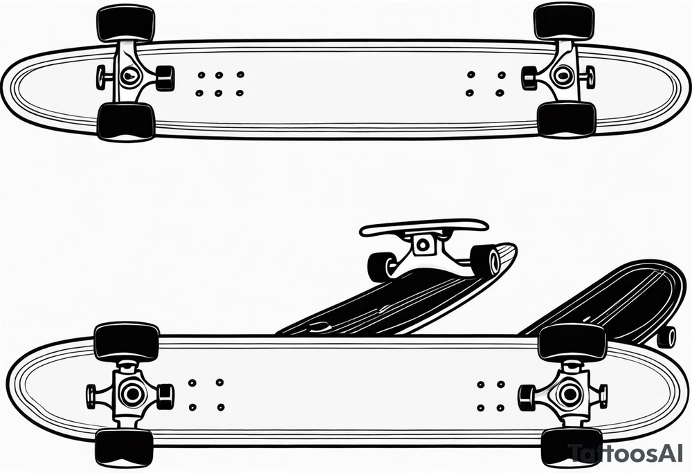 Retro Skateboard tattoo idea