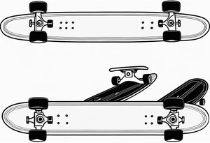 Retro Skateboard tattoo idea