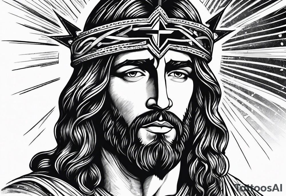 Rock music and Jesus tattoo idea
